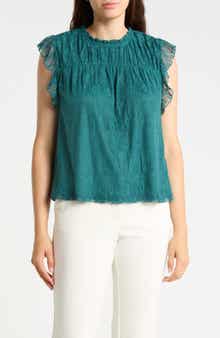 Flutter Sleeve Lace Top