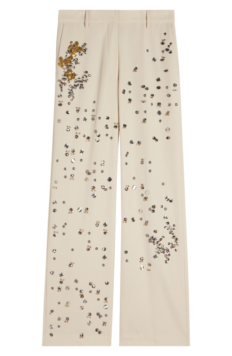 Dries Van Noten Embellished Wool Pants, Alternate, color, 