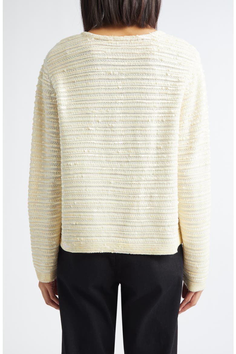 Spotlight Sequin Virgin Wool Swing Cardigan, Alternate, color, IVORY