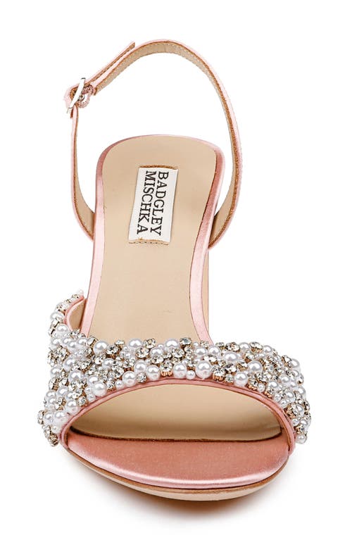 Badgley Mischka Collection Jenesis Slingback Sandal In Pink Satin