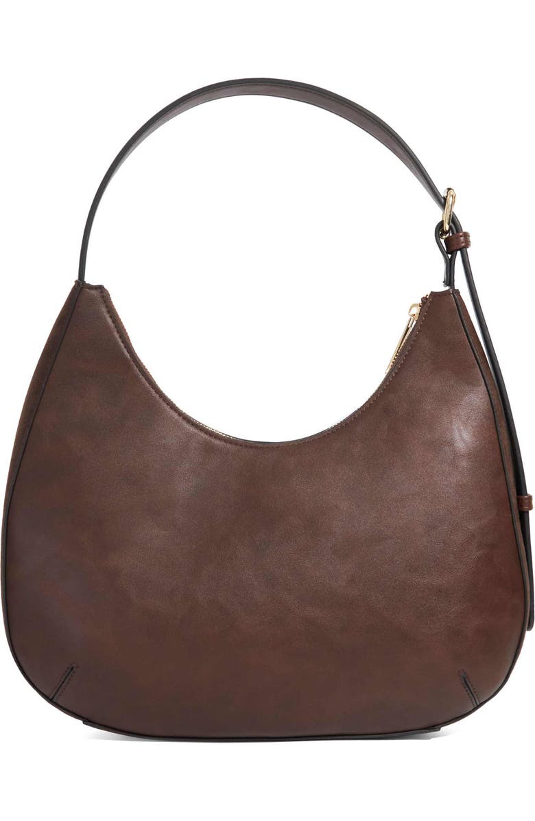 Dune London Daintilies Faux Leather Shoulder Bag, Alternate, color, Dark Brown