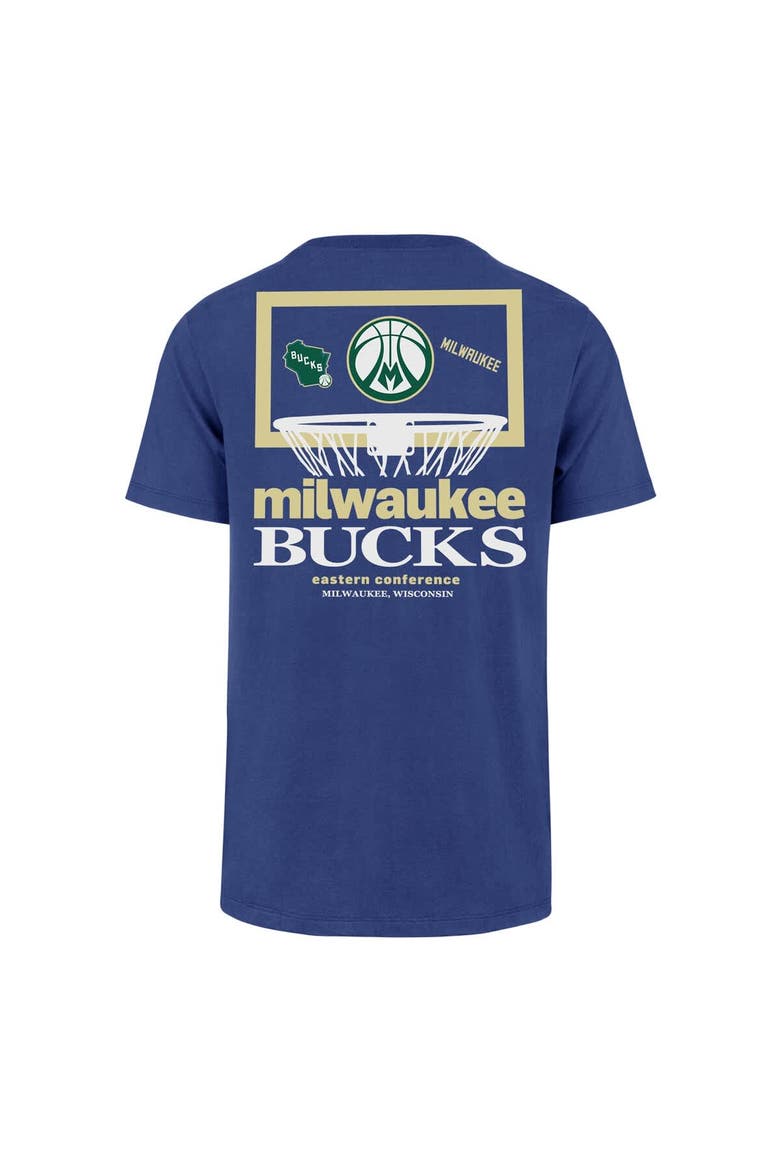 Men's '47  Royal Milwaukee Bucks City Edition Backboard T-Shirt, Alternate, color, Royal