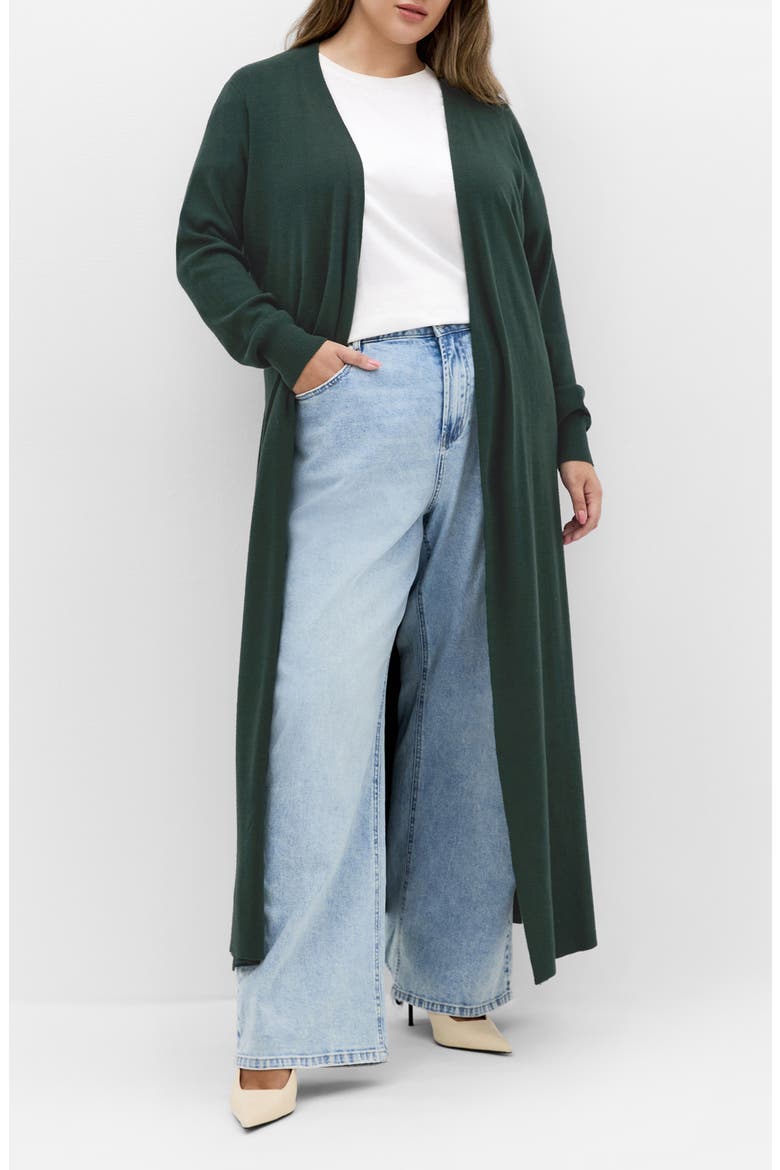 Goldie Tie Waist Cardigan, Main, color, HUNTER