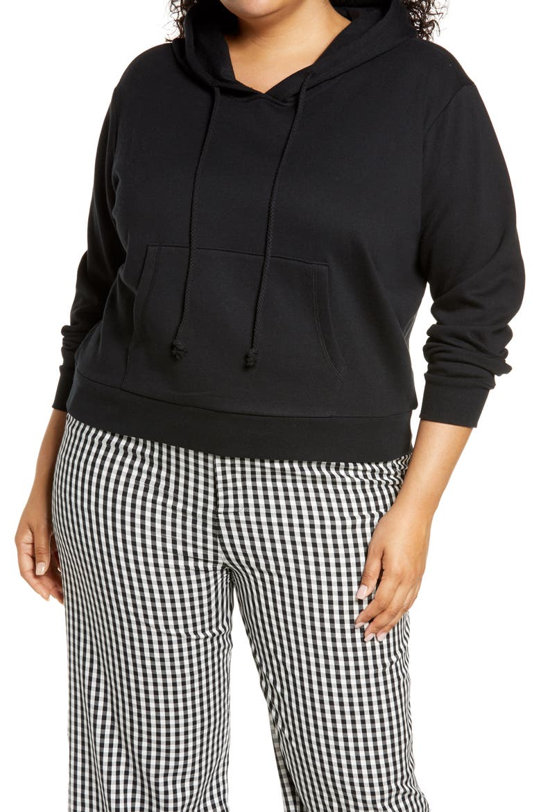Drawstring Hoodie, Main, color, BLACK