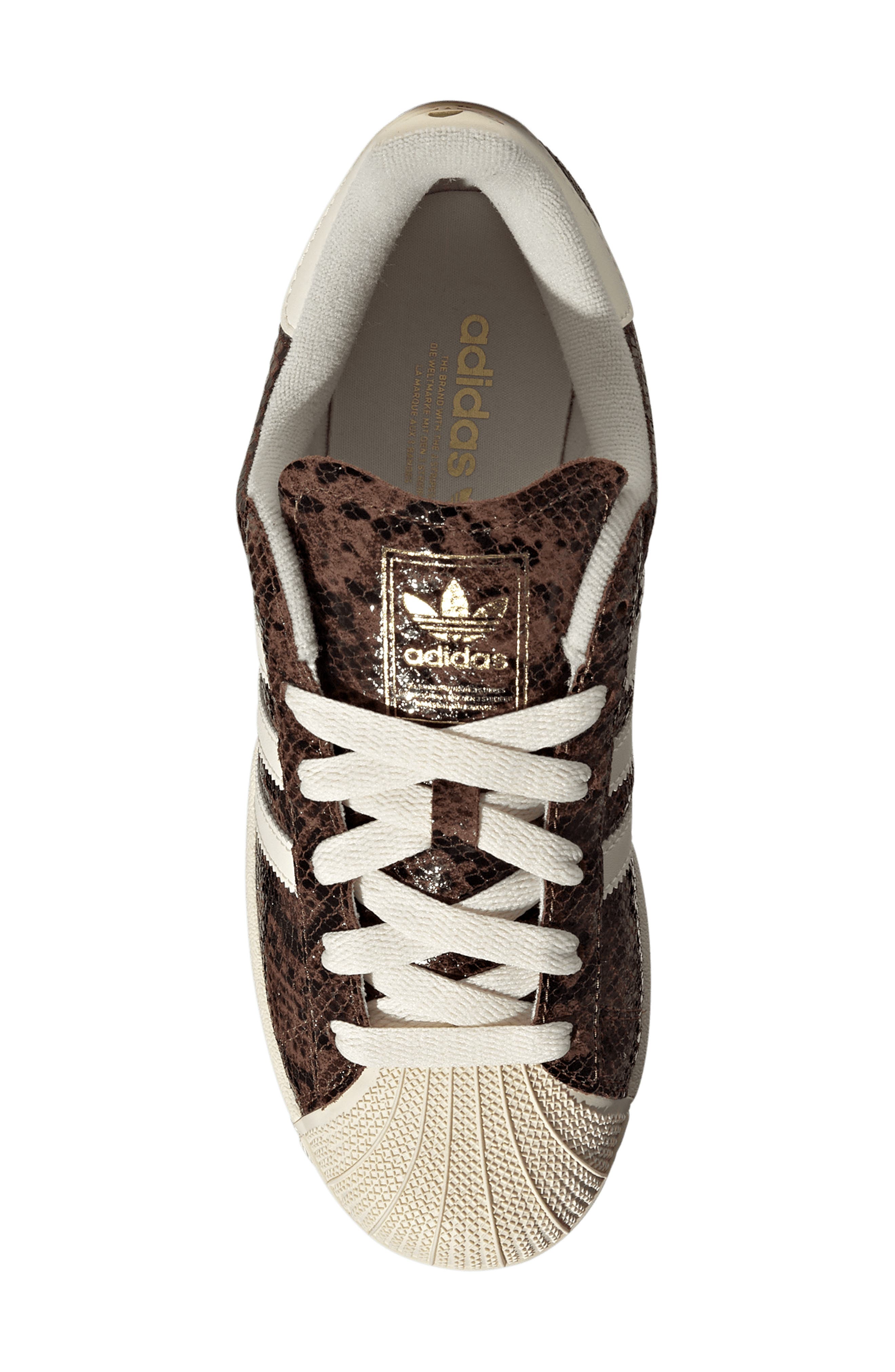 adidas Superstar Sneaker, Alternate, color, Brown/ Cream/ Alumina
