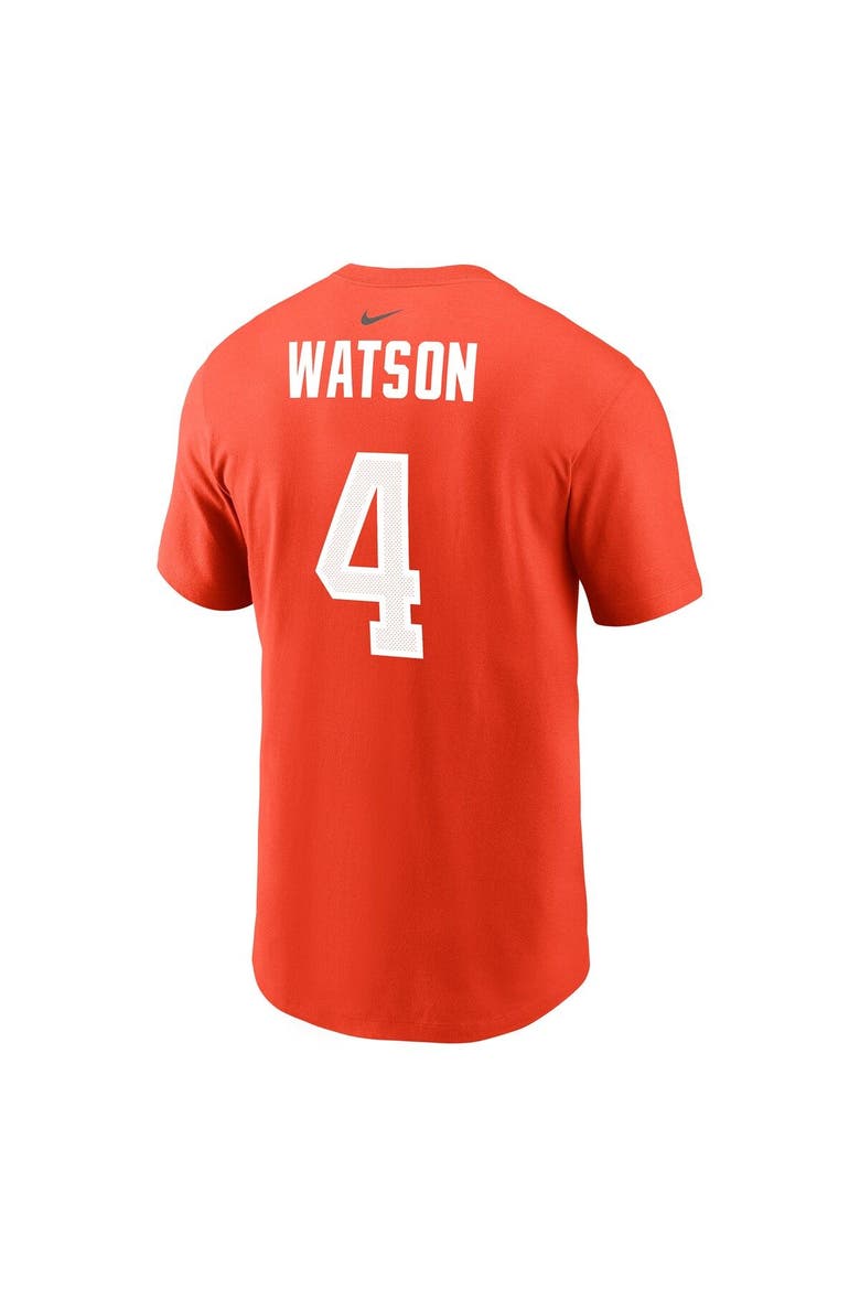 Men's Nike Deshaun Watson Orange Cleveland Browns Player Name & Number T-Shirt, Alternate, color, Orange