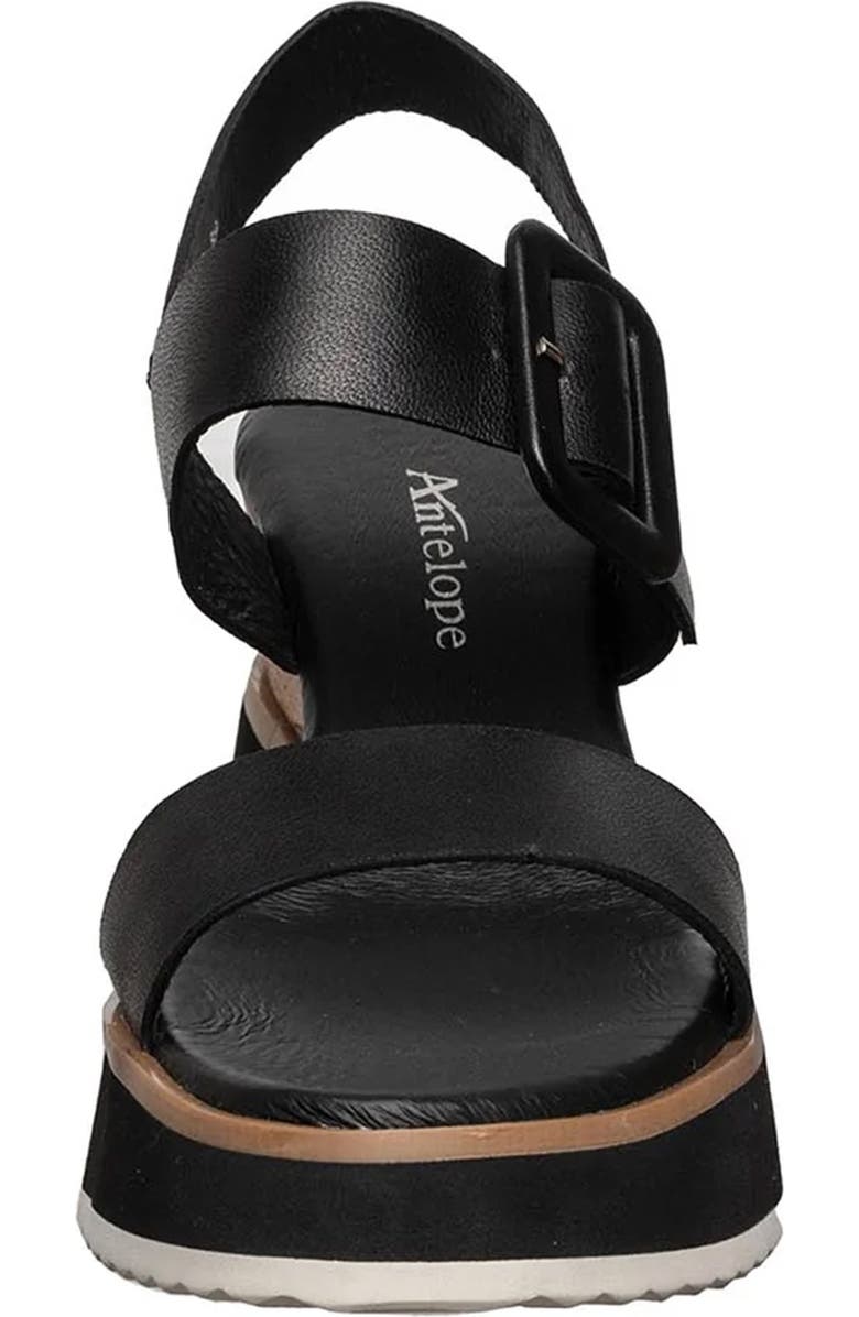 ANTELOPE Dinah Wedge Sandal, Alternate, color, Black