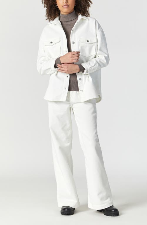 Mavi Jeans Livia Corduroy Button-up Shirt In Off-white Cord