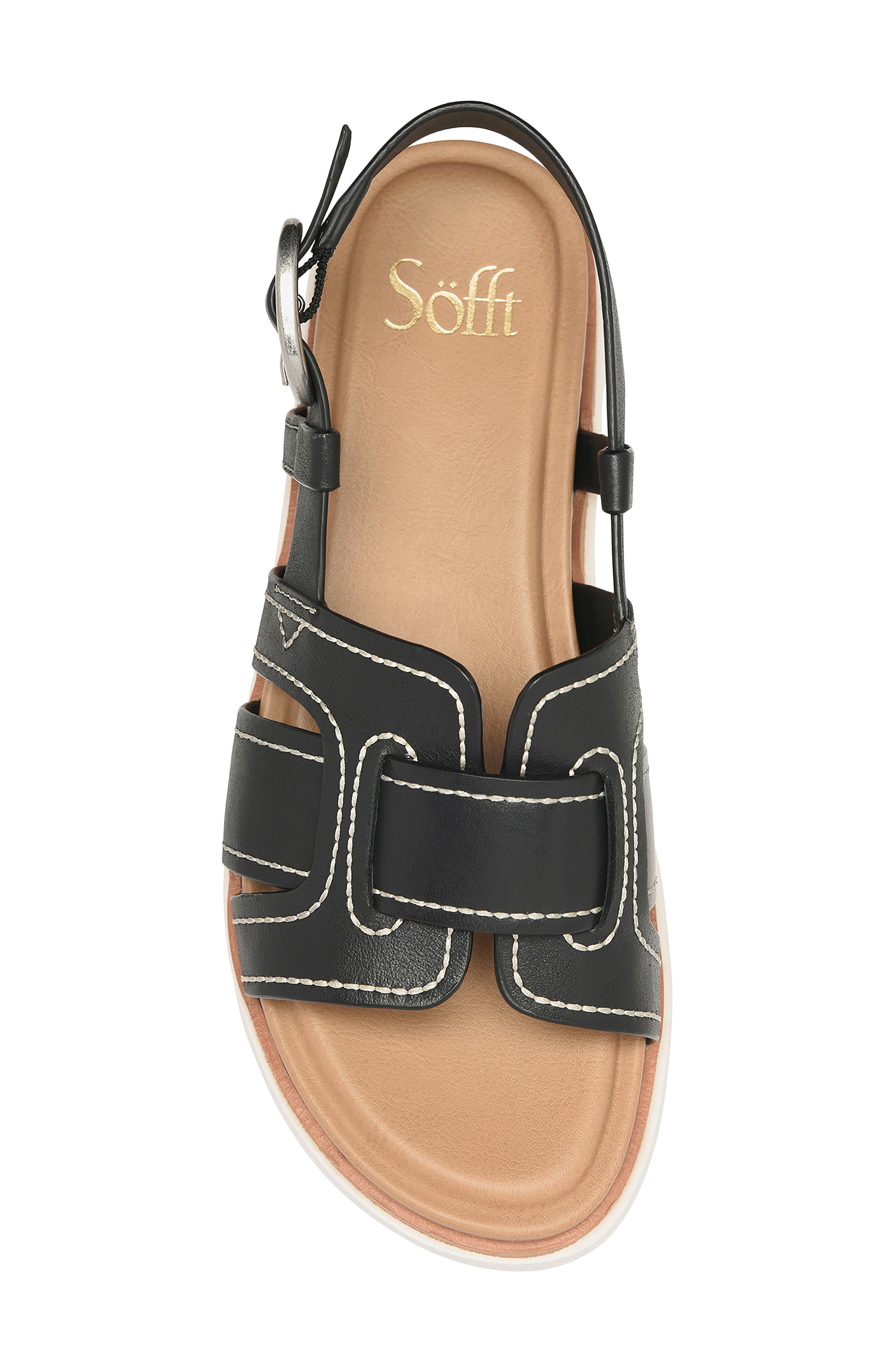 Söfft Goldie Slingback Platform Sandal, Alternate, color, Black