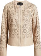 MAURITIUS Lacey Laser Cut Leather Jacket
