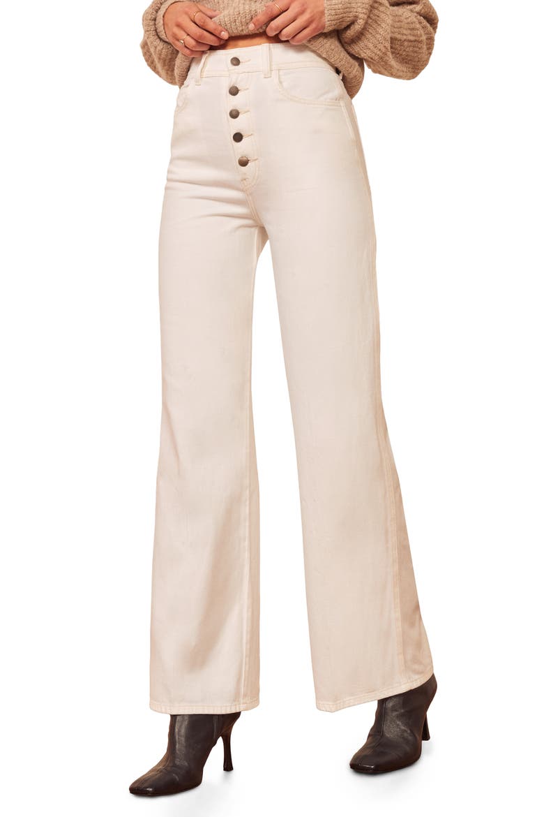 Olive High Waist Jeans, Main, color, VINTAGE WHITE
