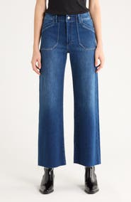 PAIGE Anessa High Waist Wide Leg Utility Jeans