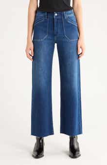 PAIGE Anessa High Waist Wide Leg Utility Jeans