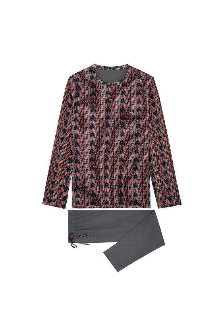 Westgate Long Pajama Set, Main, color, Red Print
