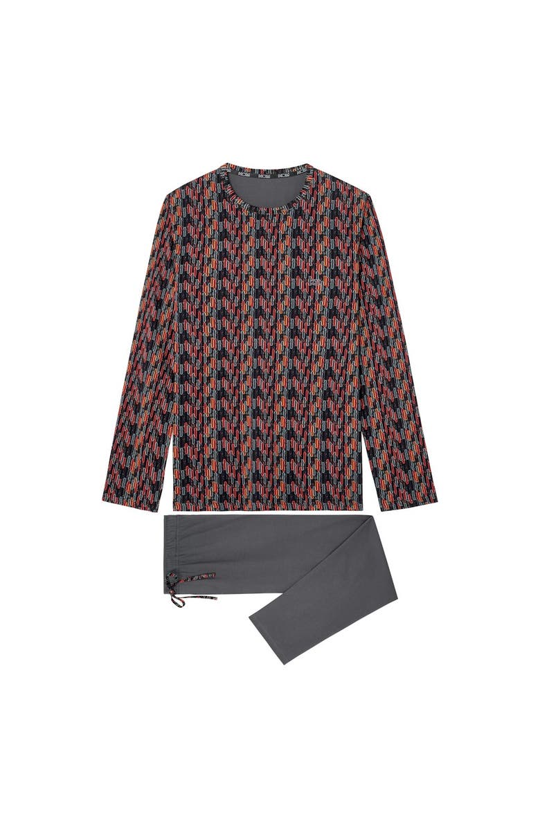 HOM Westgate Long Pajama Set, Main, color, Red Print