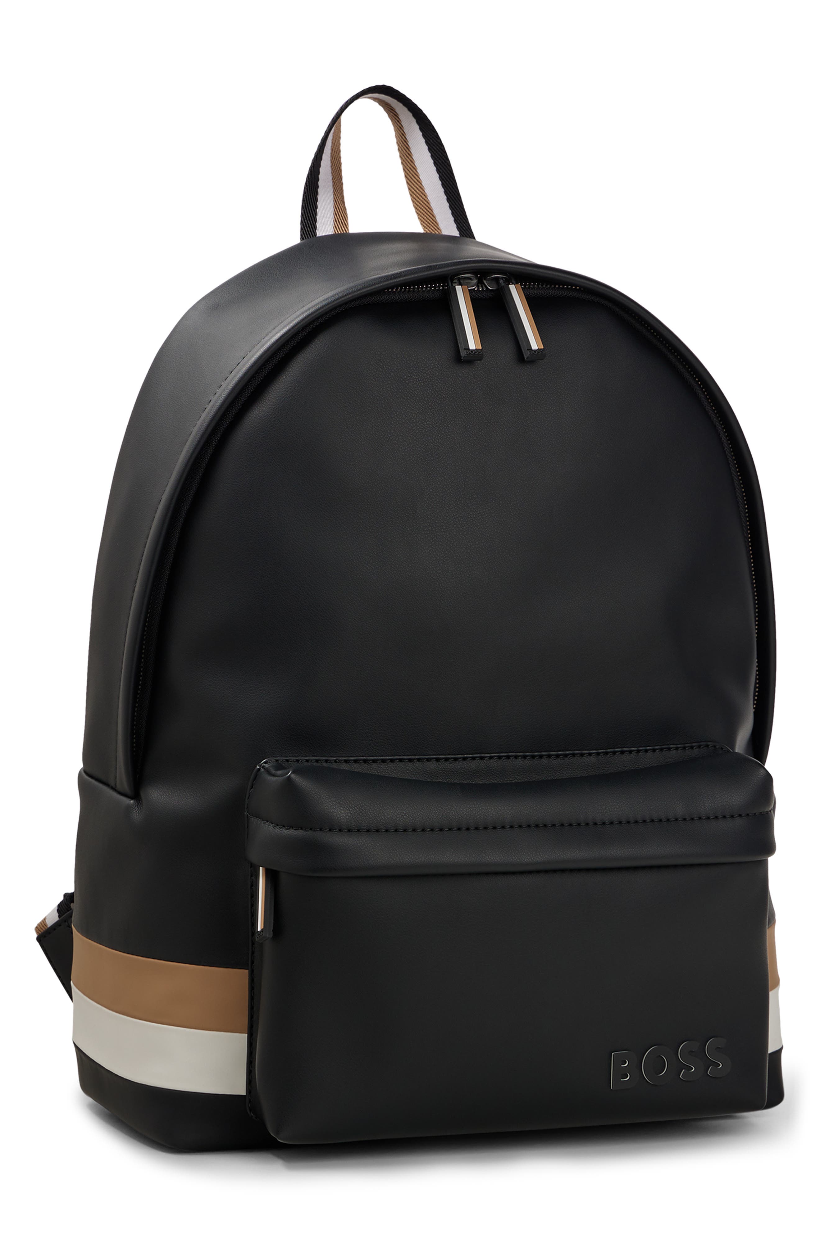 BOSS Byron Faux Leather Backpack, Alternate, color, 