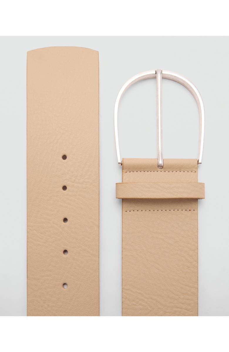 MANGO Wide Leather Belt, Alternate, color,