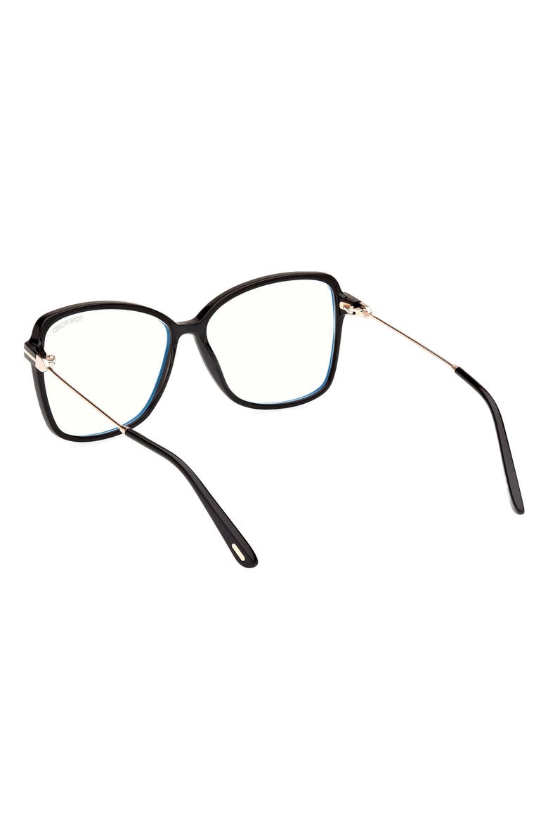 TOM FORD 53mm Butterfly Blue Light Blocking Glasses, Alternate, color, 