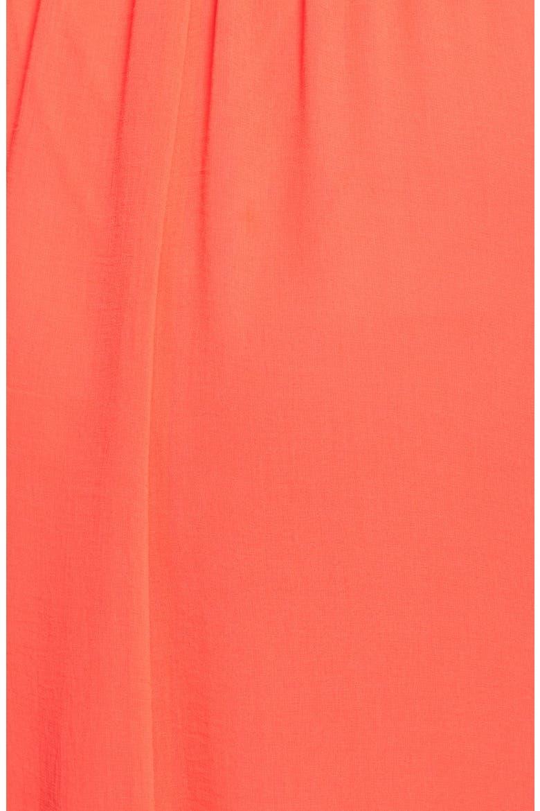 dee elle Tie Back Neon Maxi Dress, Alternate, color, HOT CORAL