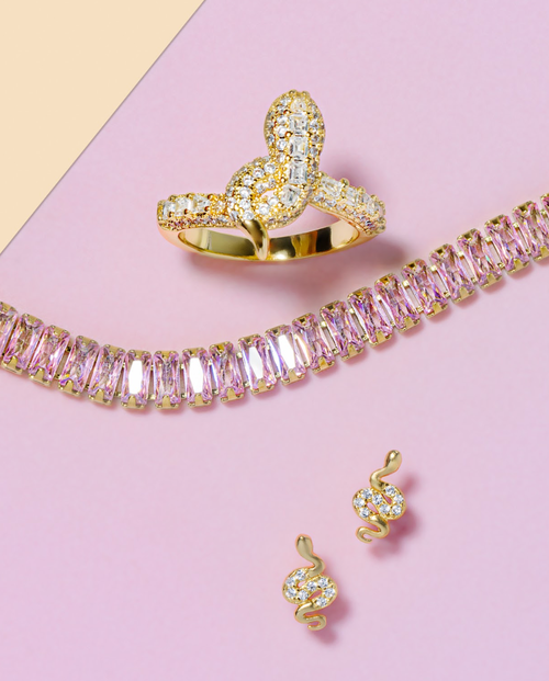 Mazin Jewels Mini Snake Studs