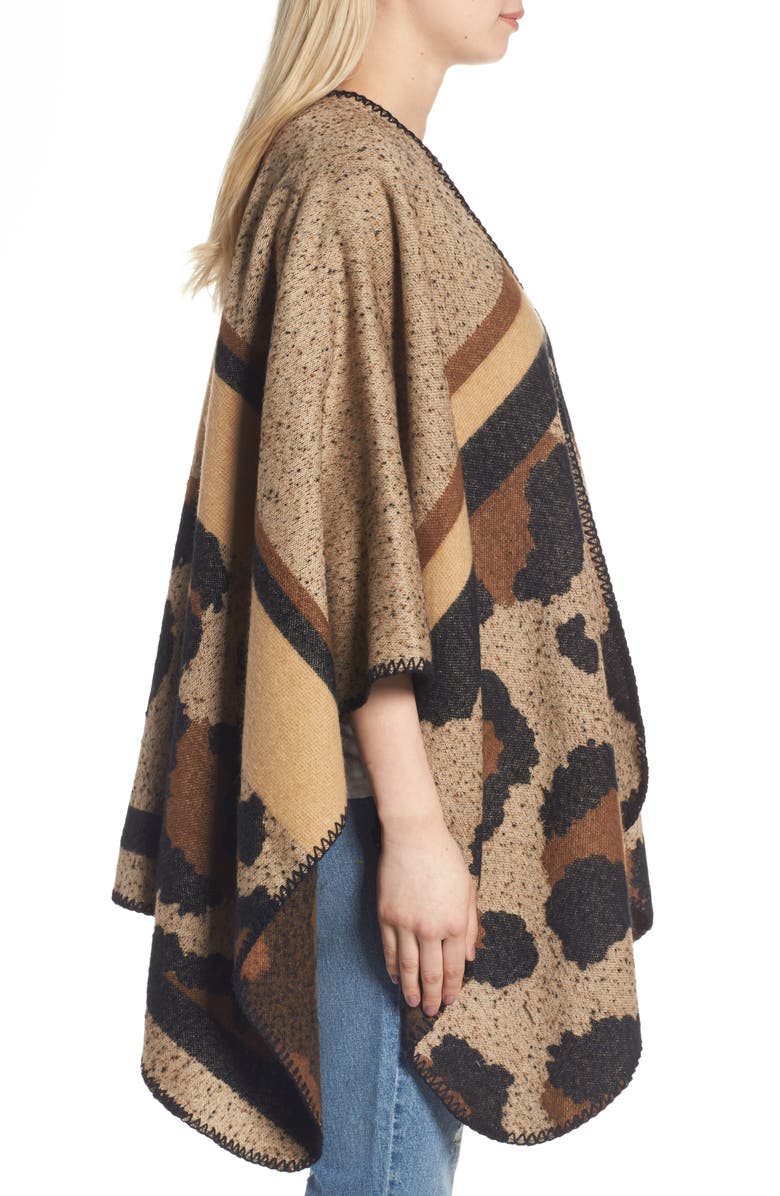 BP. BP Leopard Print Ruana, Alternate, color, 