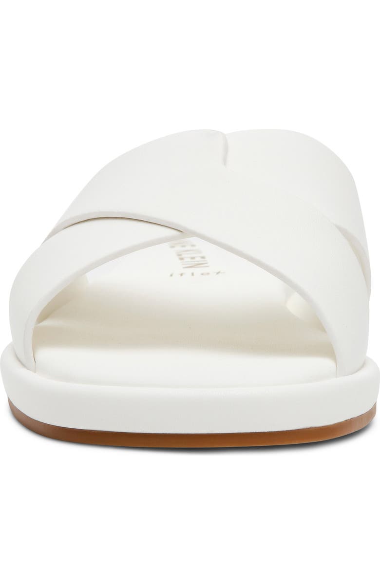 Anne Klein Khloe Crossover Strap Slide Sandal, Alternate, color, White