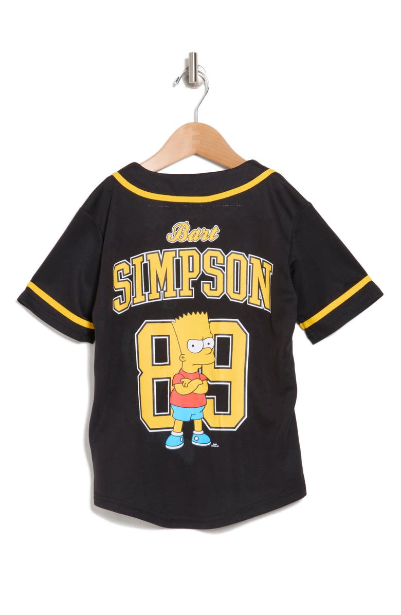 Freeze Kids' Bart Simpson Baseball Jersey Shirt & Shorts Set, Alternate, color, 