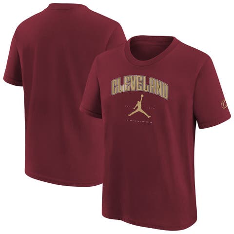 Youth Jordan Brand Wine Cleveland Cavaliers Essential Cities T-Shirt