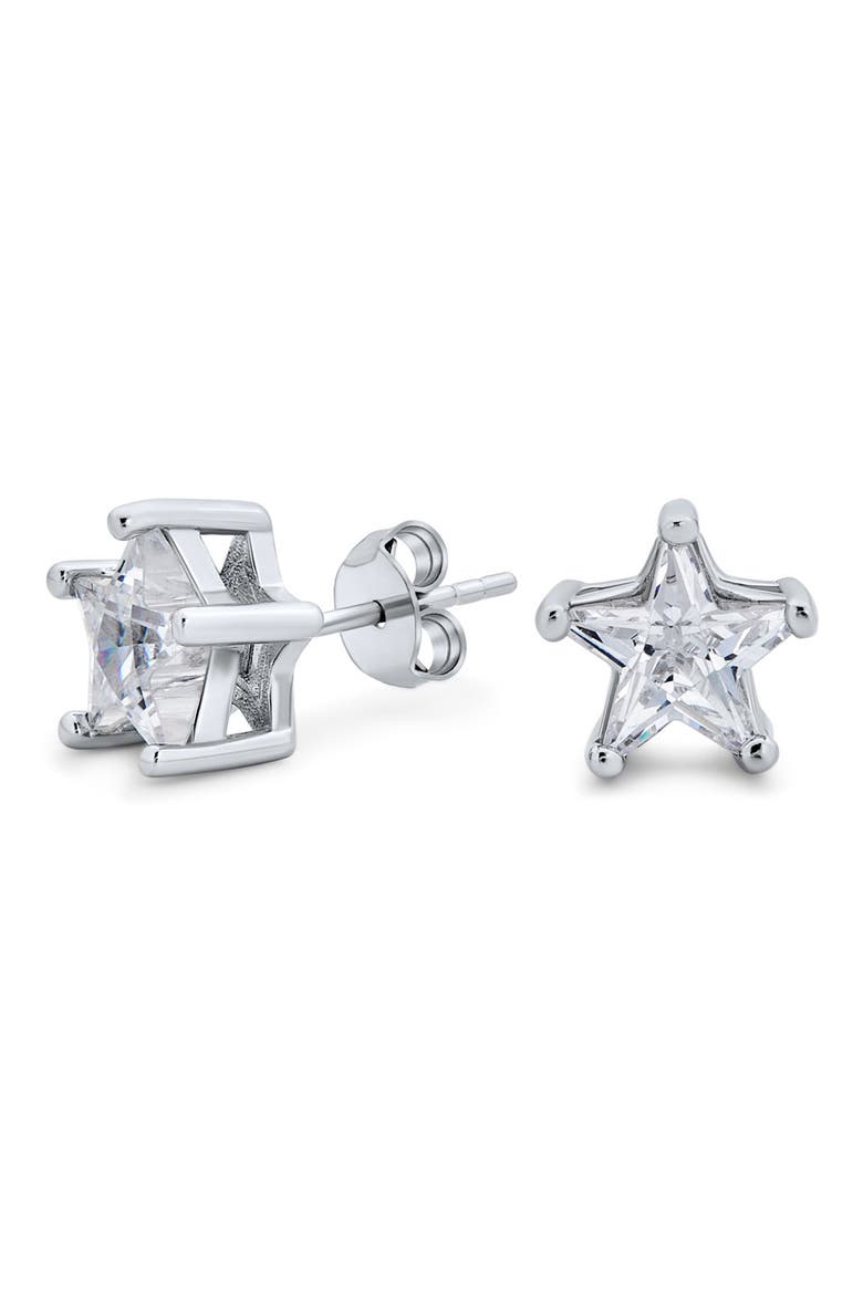 Cubic Zirconia Celestial Stud Earrings, Alternate, color, CLEAR