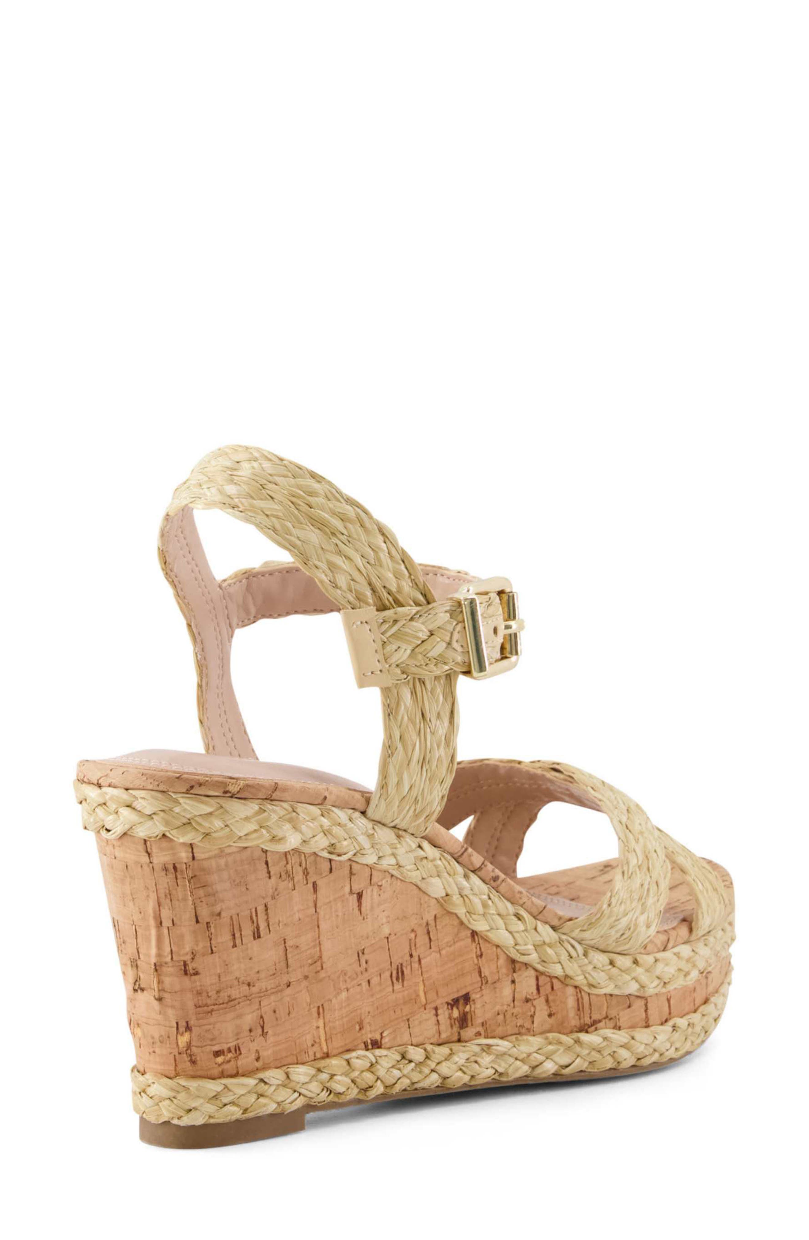 Dune London Kelsia Wedge Sandal, Alternate, color, Beige-Synthetic