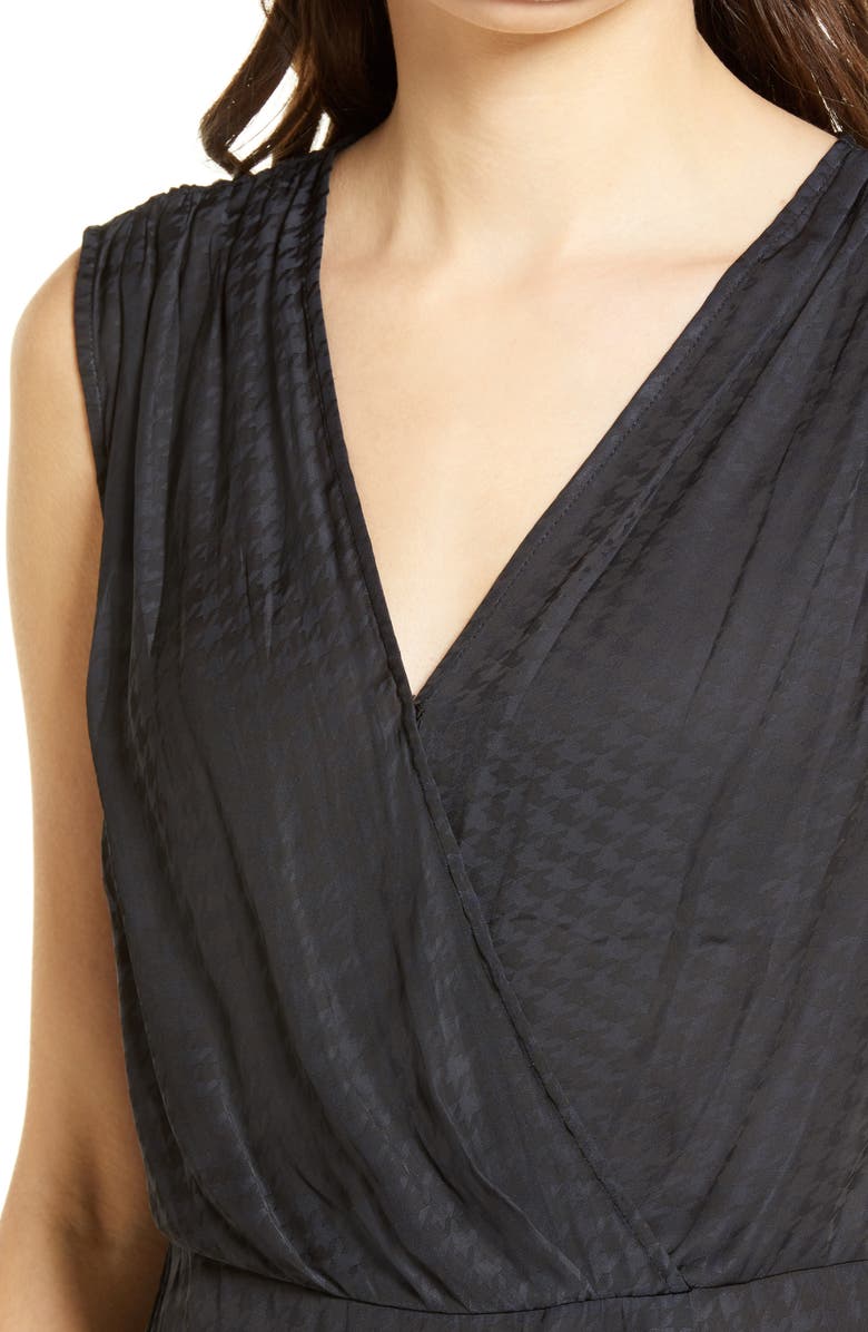 Chelsea28 Houndstooth Satin Drape Top, Alternate, color, 