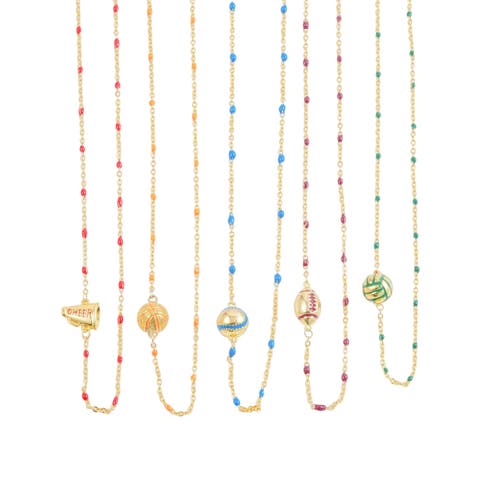 Color Shout Gameday Cheer Necklace In Gold