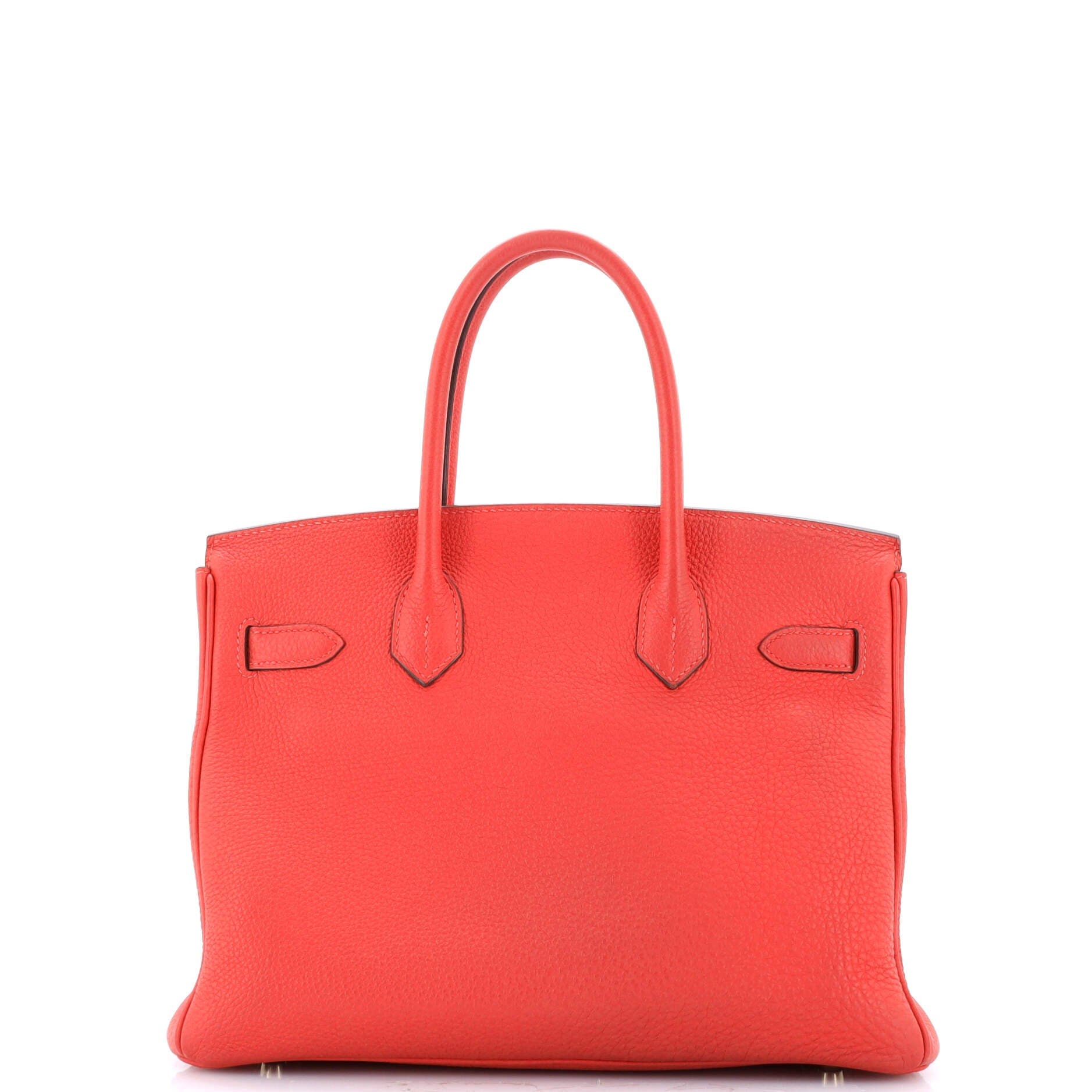 Pre-Owned Hermes Birkin Handbag Red Togo with Gold Hardware 30, Alternate, color, 