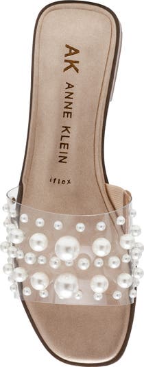 Eugenie Faux Pearl Slide Sandal