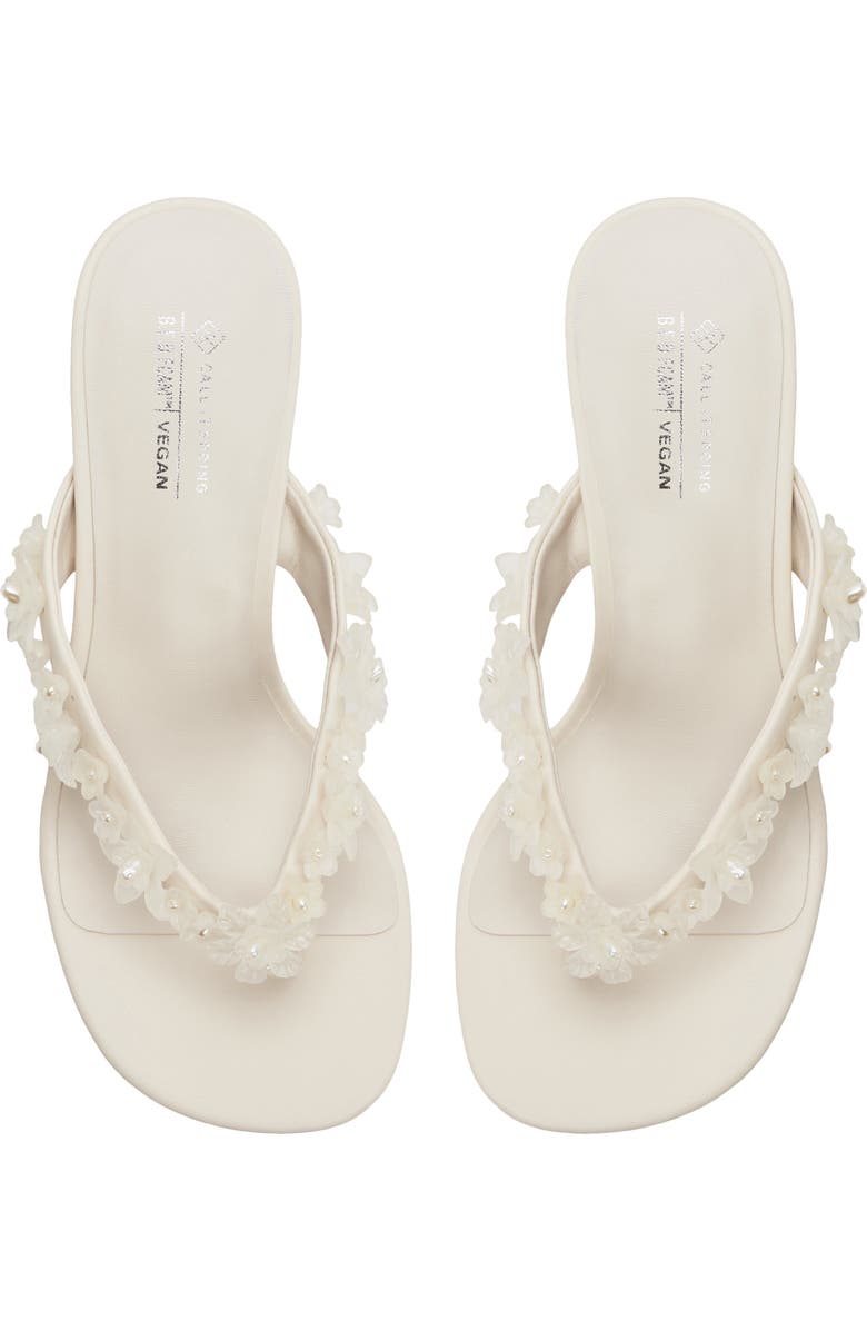 Call It Spring By Aldo Meadow Floral Kitten Heel Flip Flop, Alternate, color, Ice