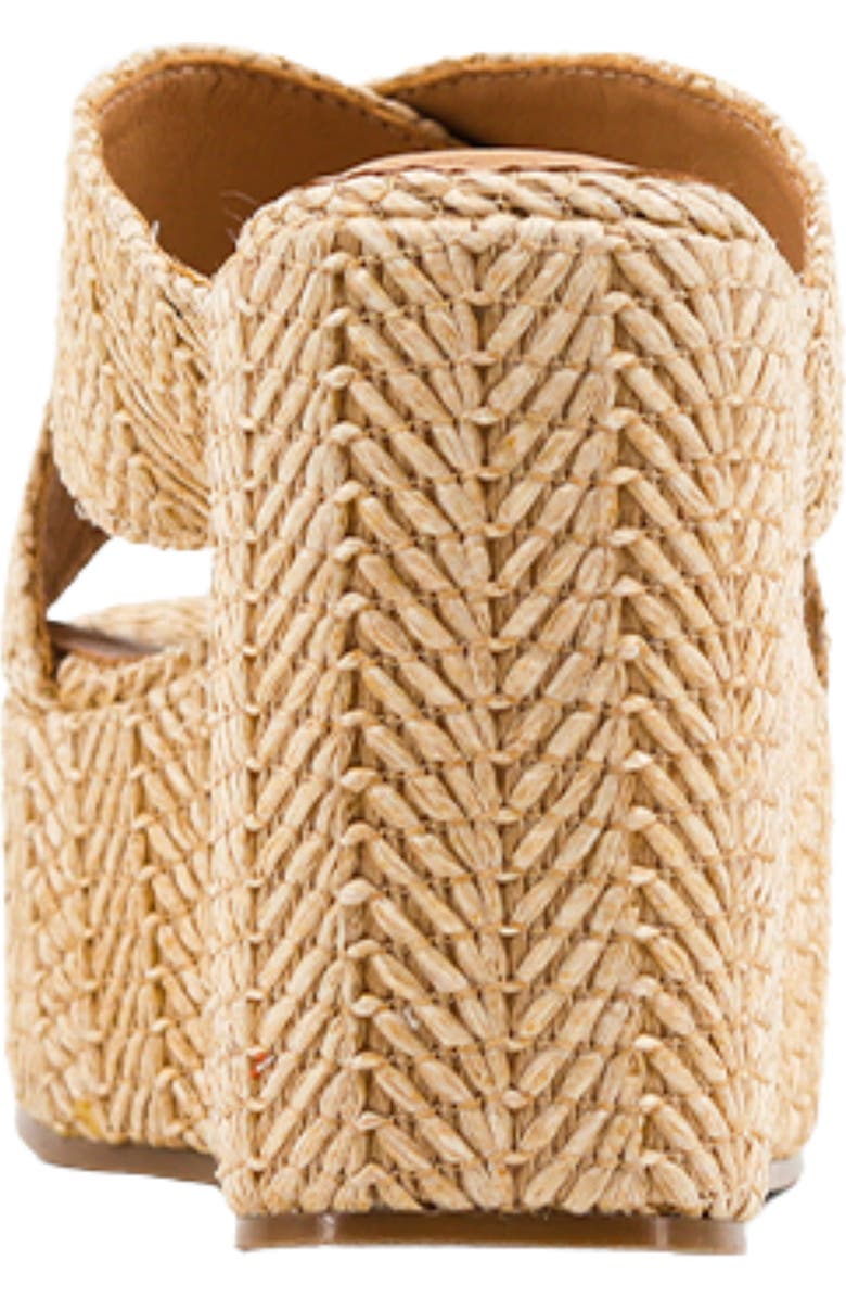 SHUSHOP Ludovica Platform Wedge Slide Sandal, Alternate, color, Natural Woven