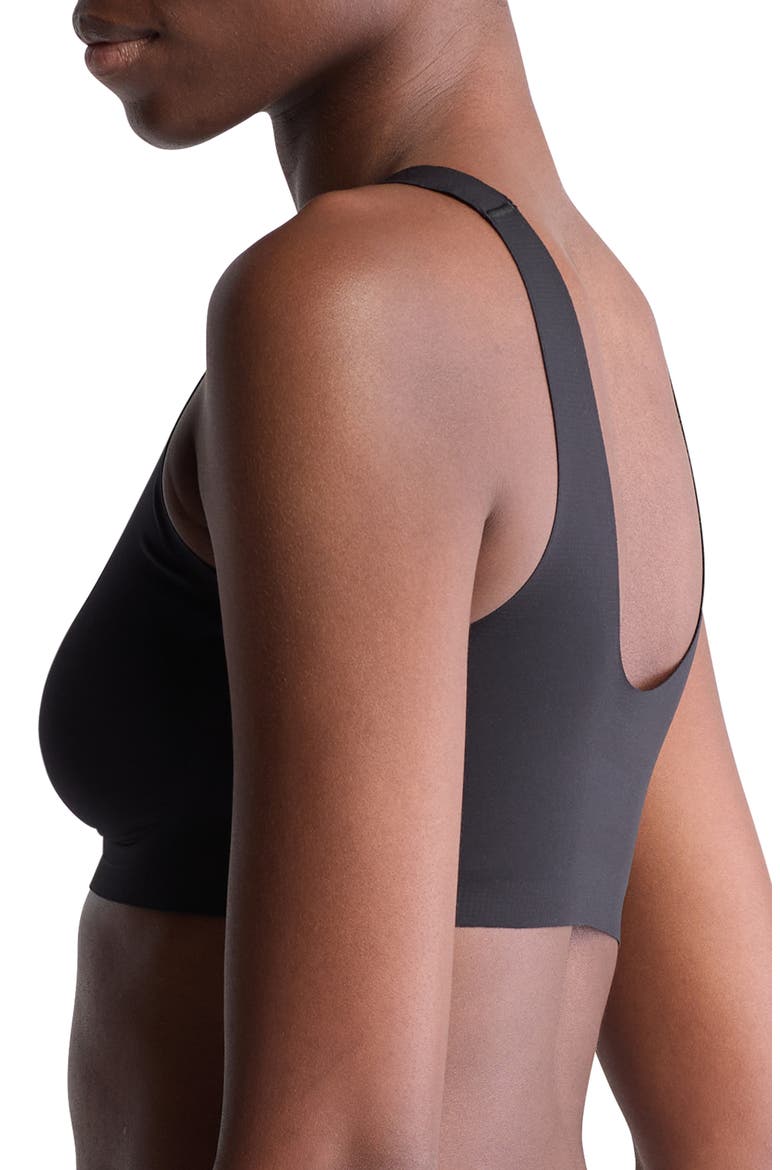 Invisible Gel Wire Bralette, Alternate, color, BLACK