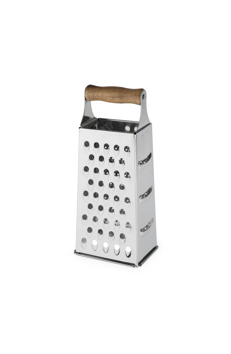 TWINE Acacia Wood Handled Cheese Grater, Main, color, Silver