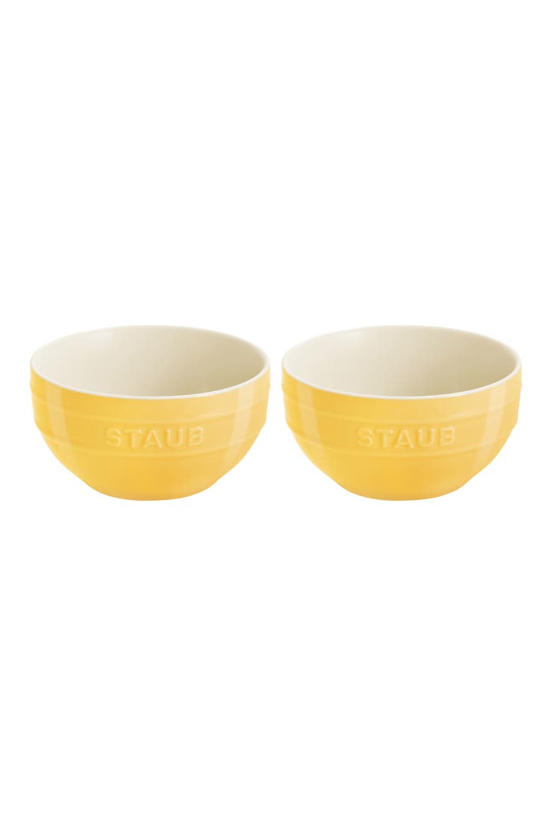 Ceramic 2-Piece Large Universal Bowl Set, Main, color, CITRON