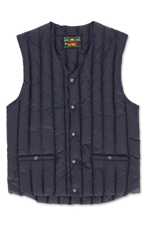 Fortela Birdie Quilted Nylon Vest In Blue