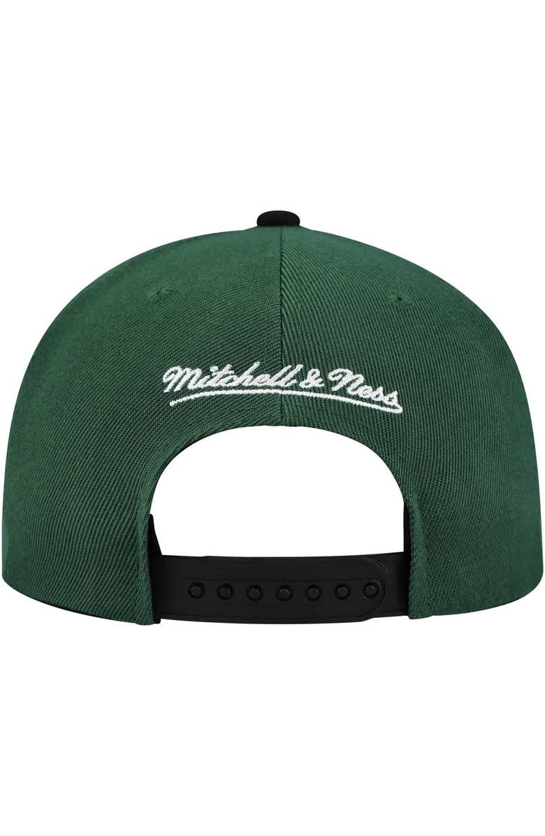 Mitchell & Ness Men's Mitchell & Ness Green/Black Minnesota Wild Underarch Two-Tone Pro Crown Snapback Hat, Alternate, color,