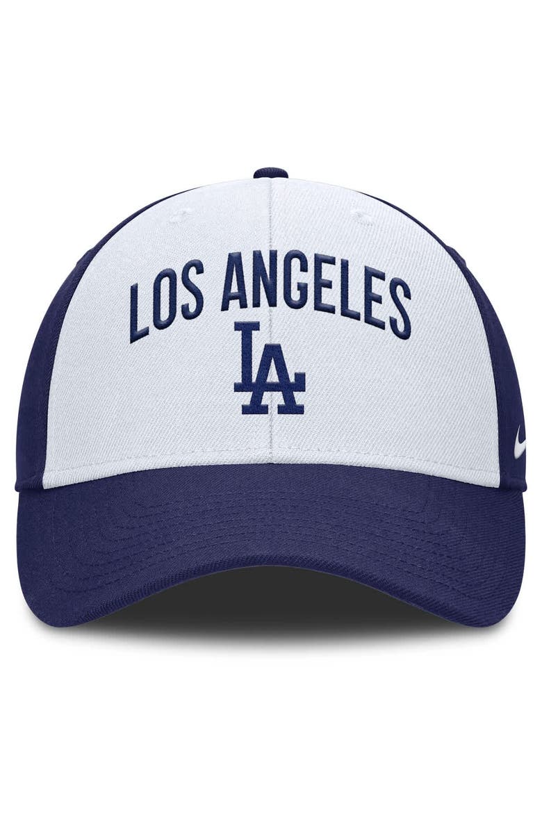 Nike Men's Nike White/Royal Los Angeles Dodgers Club Performance Adjustable Hat, Alternate, color, White