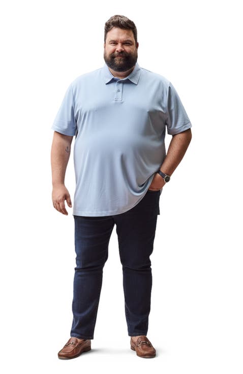 Men's Big and Tall Casual Commuter Tech Polo