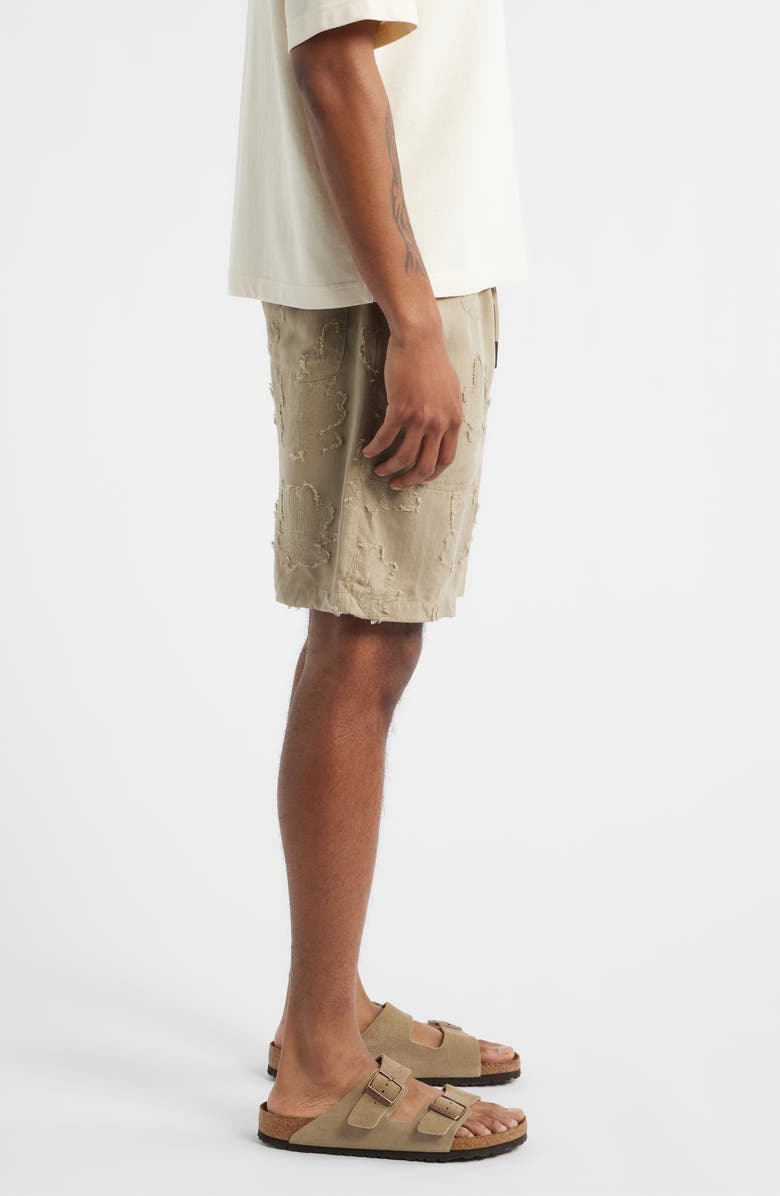 OAS Palmoza Nicola Jacquard Fil Coupé Drawstring Shorts, Alternate, color, Light Brown