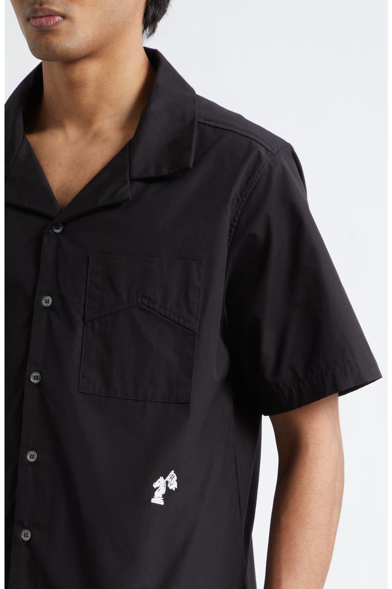 Logo Camp Shirt, Alternate, color, BLACK/ WHITE