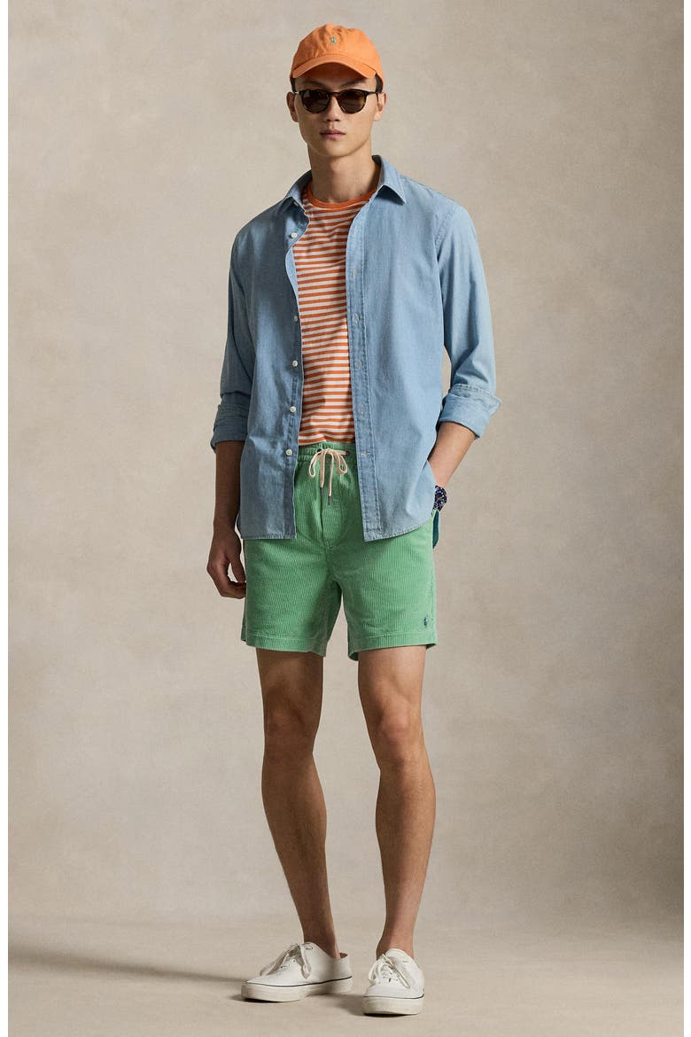 Prepster Corduroy Shorts, Alternate, color, CELADON