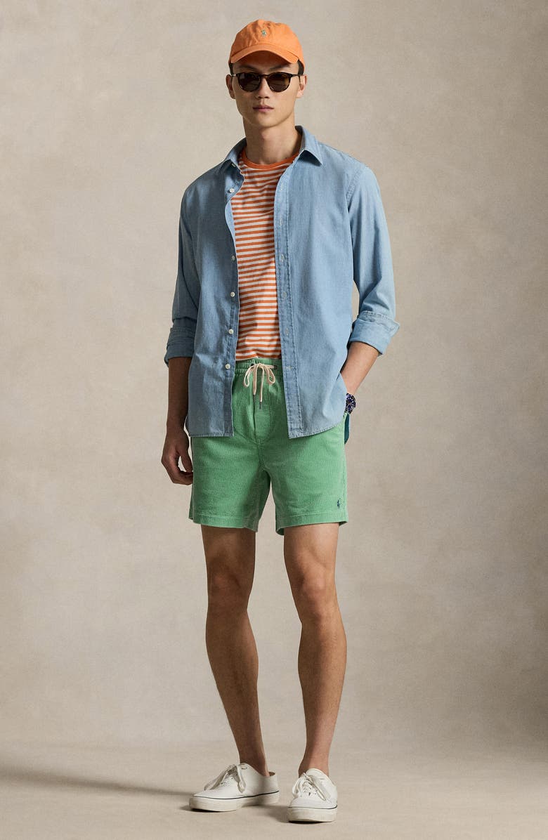 Polo Ralph Lauren Prepster Corduroy Shorts, Alternate, color, Celadon