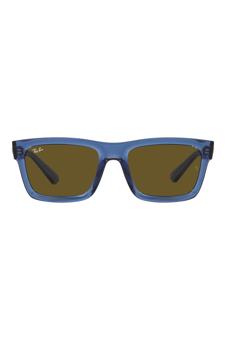 Warren 57mm Rectangular Sunglasses, Main, color, DARK BROWN