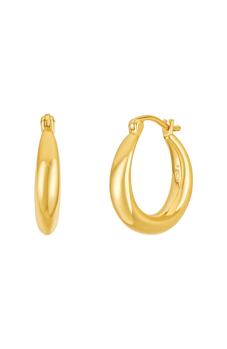 Untamed Petals Nadia Classic Gold Hoops, Main, color, Gold