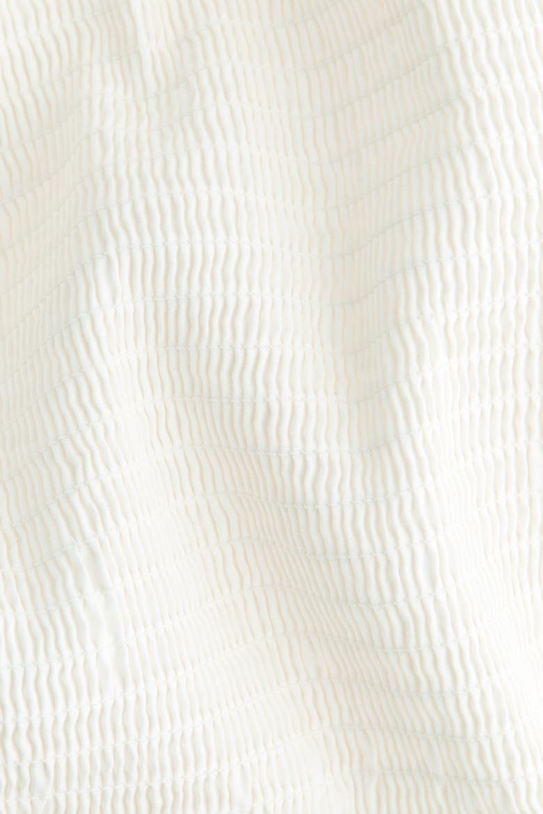Smocked Off-the-shoulder Dress, Alternate, color, White